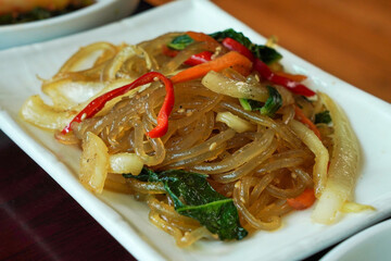 Korean food, side dishes with rice at meals