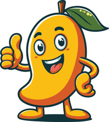funny orange fruit character