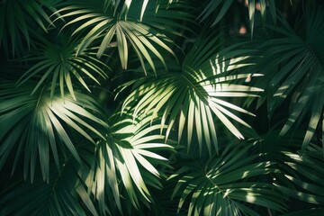 Palm leaves nature green vegetation.