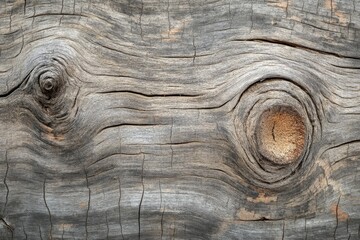 Fototapeta premium A detailed image of a single wooden plank, showcasing a prominent knot that highlights the character and complexity of wood in its natural form.