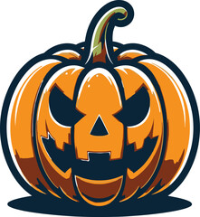 halloween pumpkin isolated on white background