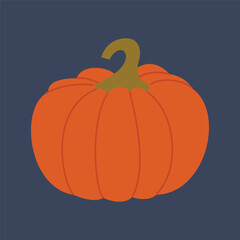 Pumpkin fruit in flat vector design.