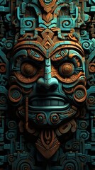 Obraz premium Aztec totem representation architecture.