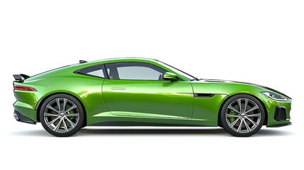 Obraz premium Green car isolated on white background