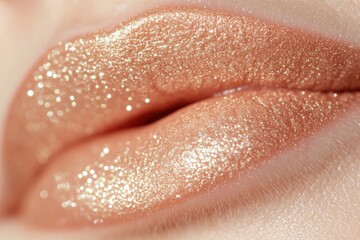 Fototapeta premium Extreme close-up of a mouth showing lips