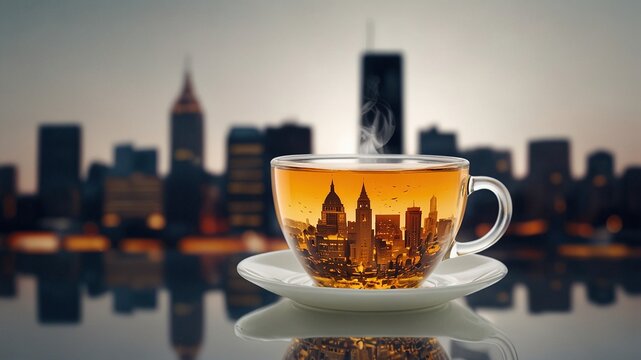 Tea with Milk (Teh Tarik) Double Exposure Photography