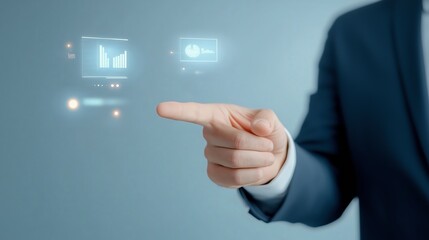 Business data analysis, bar charts and pie charts, flat design illustration