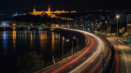 Fototapeta premium Tbilisi Georgia Riverside Street Timelapse