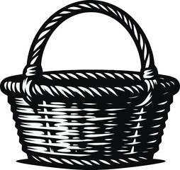 empty basket vector illustration