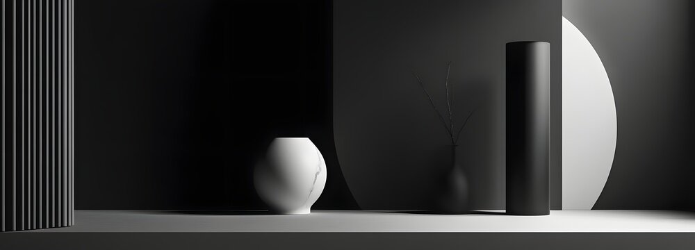 12. A high-contrast black and white background, emphasizing the sleekness of the product