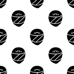 Fototapeta premium Helmet cartoon silhouette seamless pattern, Vector.