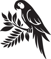 parrot vector style illustration image