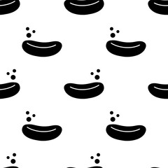 Soap silhouette cartoon seamless pattern, Vector.