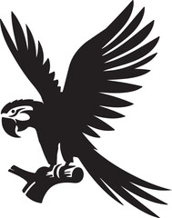 parrot vector style illustration silhouette image
