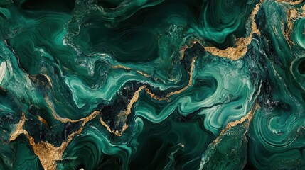 an elegant green marble texture, showcasing swirling patterns and rich hues that evoke a sense of luxury and sophistication in modern design aesthetics