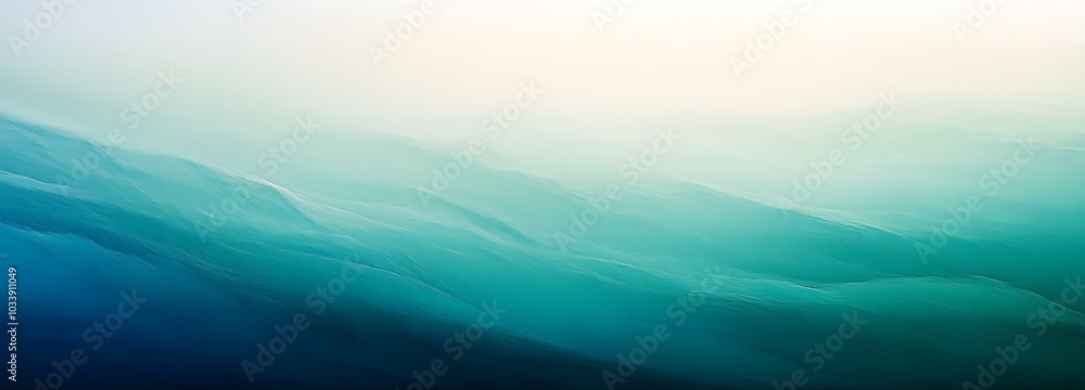 Poster 11. a smooth gradient transitioning from blue to green, creating a serene backdrop