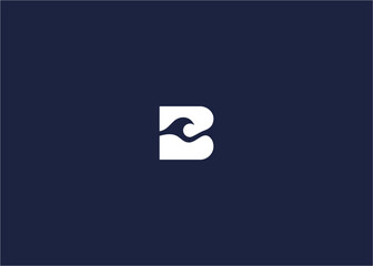 Letter b with waves logo icon design vector design template inspiration