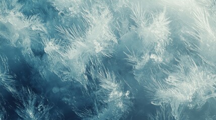 Crisp Frozen Ice Texture with Frosty Visual Effect for Winter Concepts