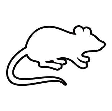 recommend clip art: Rat animal outline. Vector image