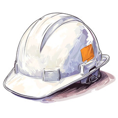 Obraz premium Safety helmet, white isolate background transparent background