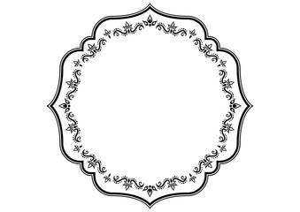 インド風の飾りフレーム。ベクターデータ。