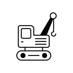 Crane vector icon stock illustration