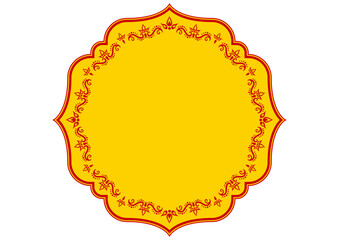 インド風の飾りフレーム。ベクターデータ。