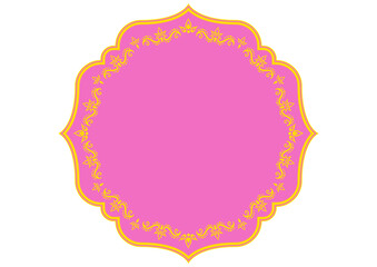 インド風の飾りフレーム。ベクターデータ。