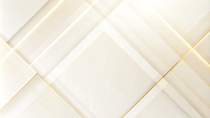 Abstract golden background with white and beige luxury glitter shapes. Golden lines luxury on cream color background. Gold elegant realistic paper cut style 3d. A flat illustration of an abstract gold