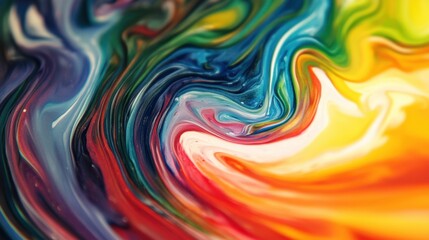 Fototapeta premium Playful and Creative Abstract Swirls in Vibrant Paint Strokes