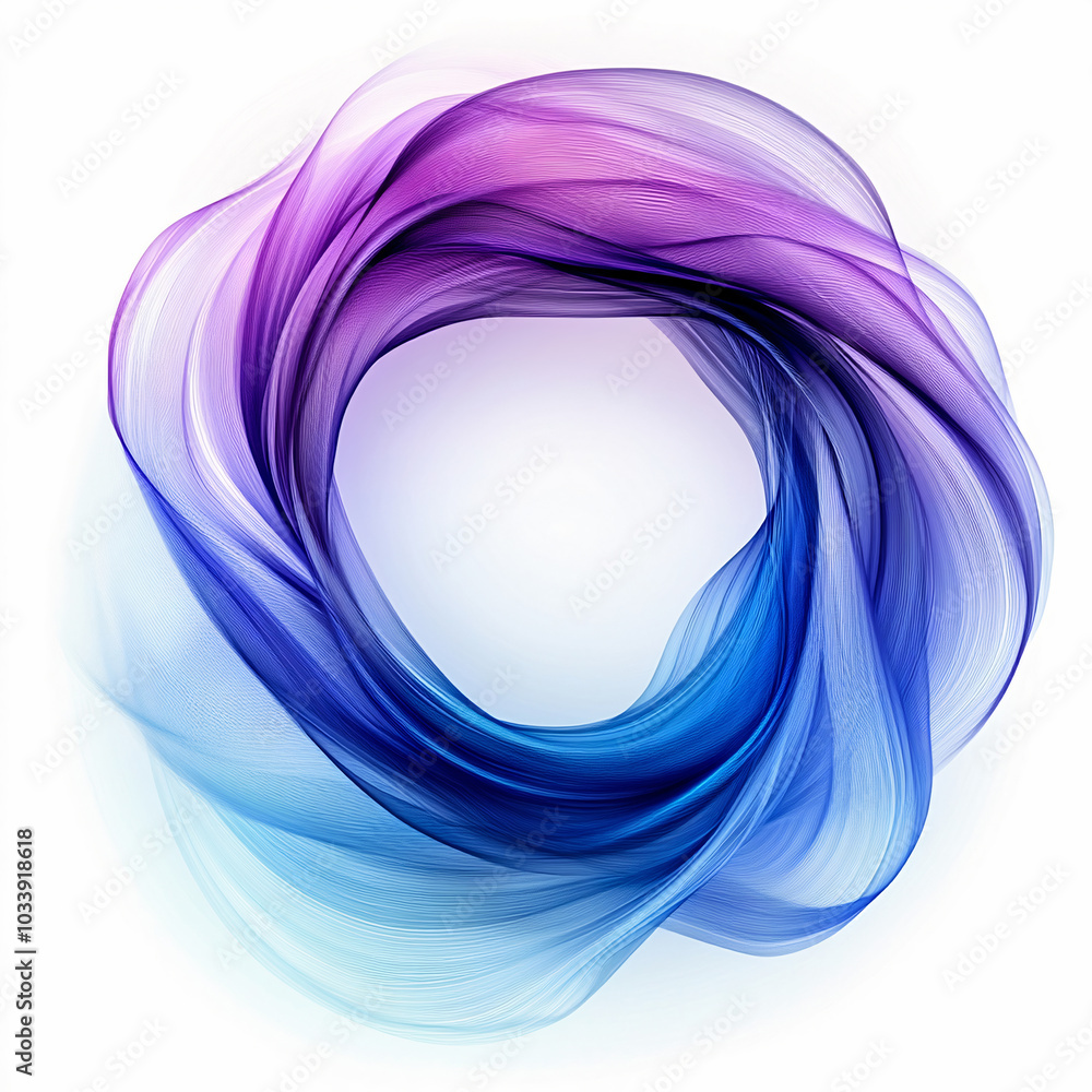 Poster abstract wavy lines in the shape of a circle, modern design and technology. generative ai.
