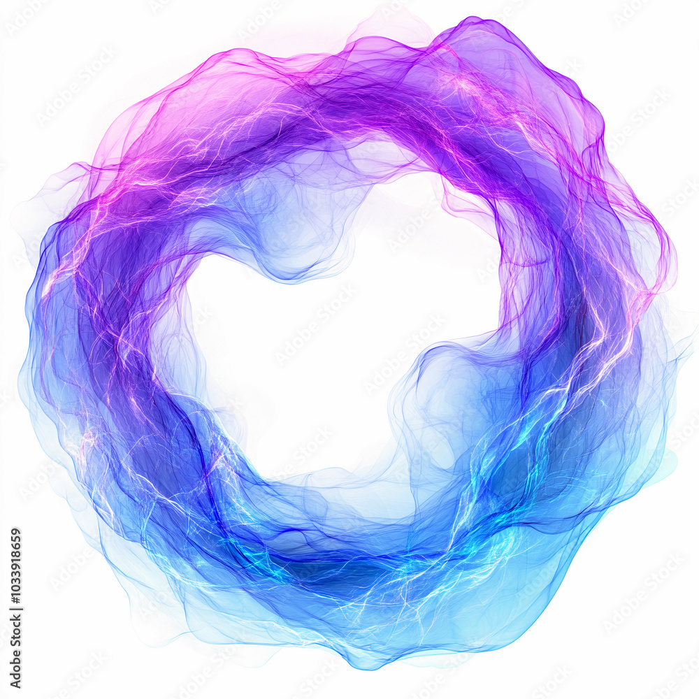 Poster abstract wavy lines in the shape of a circle, modern design and technology. generative ai.