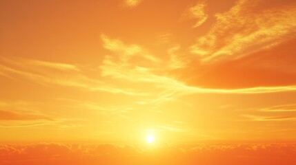 Fototapeta premium Golden Sunset with Clouds