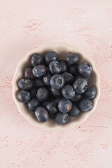 Fresh ripe juicy blueberries in Minsk. 