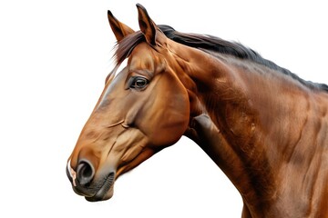 Fototapeta premium Bay sport horse isolated on white background