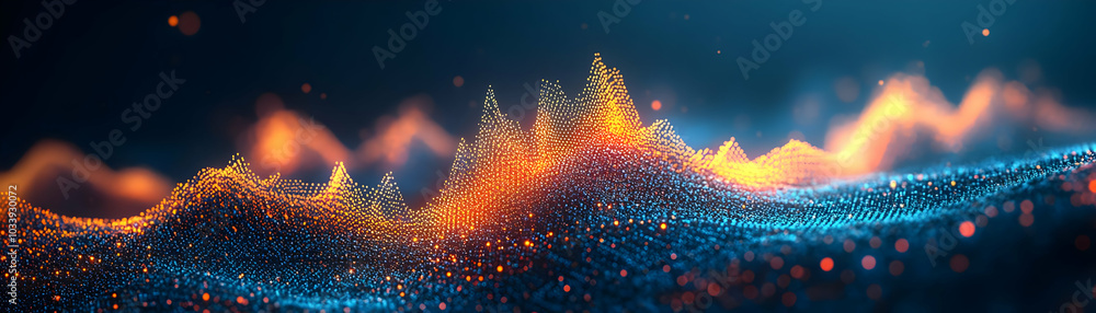 Poster fractal revenue growth visual concept: close-up of expanding fractal pattern illustrating revenue in