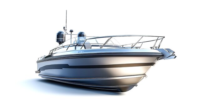 recommend clip art: Ski boat isolated on a white background