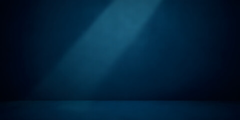 Obraz premium Dark blue background texture with black vignette in old vintage grunge textured border design, dark elegant teal color wall with light