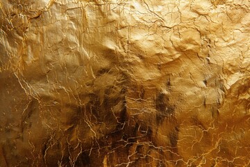 Gold background. Rough golden texture. Luxurious gold paper template for text design, lettering.