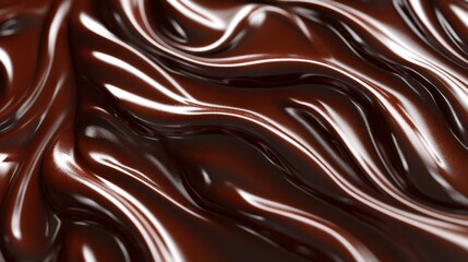Naklejka premium captivating background of thick, flowing chocolate that spirals in elegant movements,