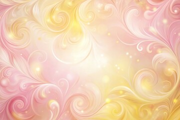 Abstract pastel background with swirls in pink and yellow