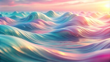 Fototapeta premium Abstract pastel wave background with soft textures and depth of field