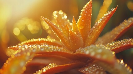 Fototapeta premium Succulent Plant at Sunrise