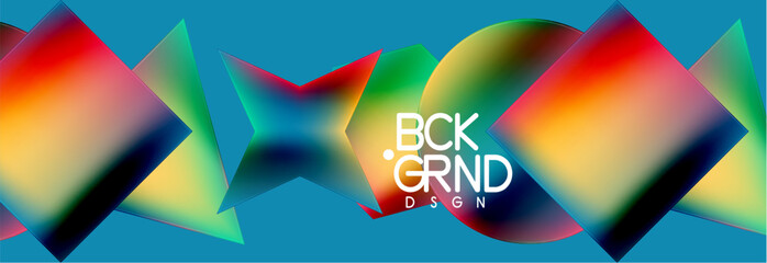 Fluid color geometric shapes abstract background. Vector Illustration For Wallpaper, Banner, Background, Card, Book Illustration, landing page