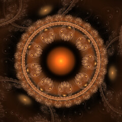 Fairy glowing ornate fractal pattern