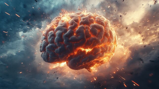 Explosive Brain Concept