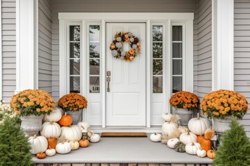Pumpkin door architecture decoration.