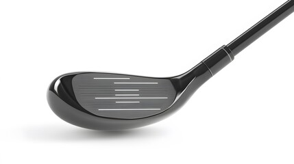 Face of Fairway Wood Golf Club on White Background. 