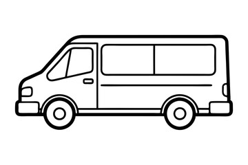 white van isolated on white