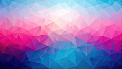Obraz premium Abstract pink and blue gradient low polygon shaped background with a panoramic view